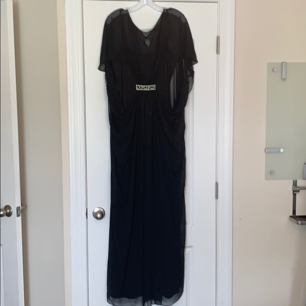 Black chiffon dress
